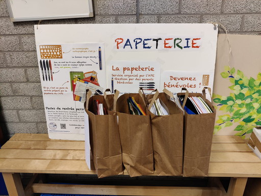 1 Frais de dossier pack de rentrée (sans adhésion à l'APE)