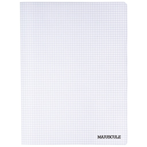 [P0010] Cahier 24 x 32 plastique 5x5 48p incolore