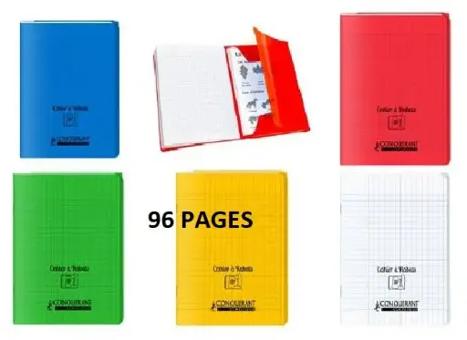 Cahier 24 x 32 plastique à rabats SEYES 96p
